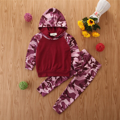 

Newborn Baby Boy Girl Clothes Long Sleeve Hooded TopsLeggings Pants Outfits