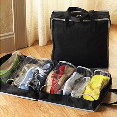 

Siaonvr Portable Shoes Travel Storage Bag Organizer Tote Luggage Carry Pouch Holder BK