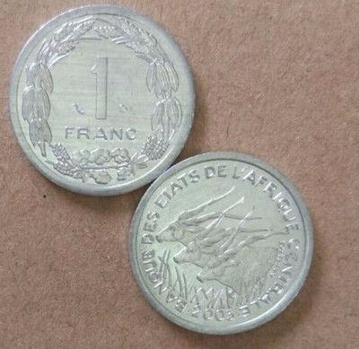 

23mm Central African Republic One Fr Coin