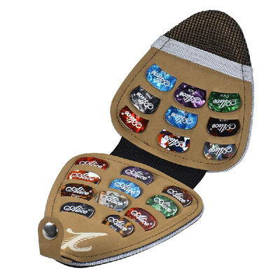 

PU Leather Guitar Picks Holder Case Bag Large Capacity with 20pcs Celluloid Picks