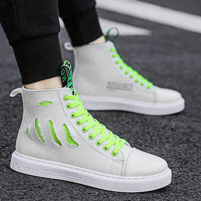 

Mens shoes summer tide shoes 2019 new leisure high fall Korean fashion Joker net red social canvas shoes