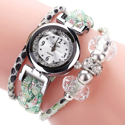 

Korean version of the girls watch handmade woven twist bracelet watch retro casual with rhinestone fashion ladies watch