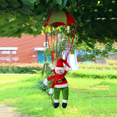 

Santa Claus Snowman Parachute Christmas Tree Hanging Ornament Xmas Decoration US