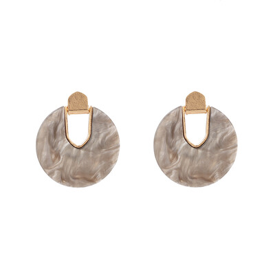 

AOTEMAN 2019 New Design Polygonal Acrylic Resin Dangle Earring for Women Colorful Shell Geometry Earring ZA Wedding Jewelry