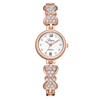 

LVPAI P868 Diamond Alloy Bracelet Watch Female Students Noble Quartz Watch