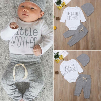 

Newborn Infant Baby Kids Boy Outfits Clothes Set Romper BodysuitPants Leggings