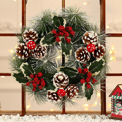 

Tailored 38cm Christmas Wreath Door Wall Ornament Garland Decoration Christmas Present