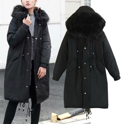 

Roseonmyhand Women Winter Fleece Long Sleeve Outdoor Wind Warm Hooded Zip Pocket Jacket Coat