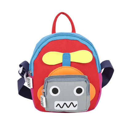 

Cute Canvas Kids Girls Cartoon Robot Shoulder Handbags Crossbody Small Bags