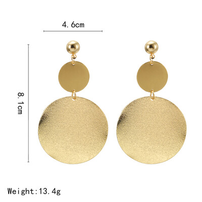 

European&American style Earrings for Woman 2019 Exaggeration Big Four Layers Ring Earrings Gold color Fashion Jewellery Gift