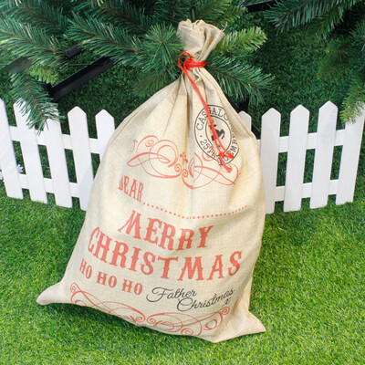 

〖Follure〗New Large Canvas Merry Christmas Music Forest Stocking Gift Storage Bag