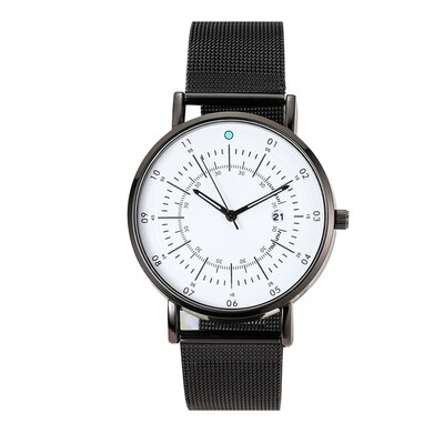 

Gobestart Fashion Business Simple Multi Scale Dial Calendar Net With Quartz Watch