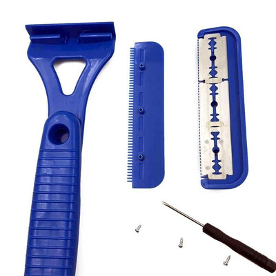 

Long Plastic Handle Back Hair Shaver Replaceable Men Manual Blade Trimmer
