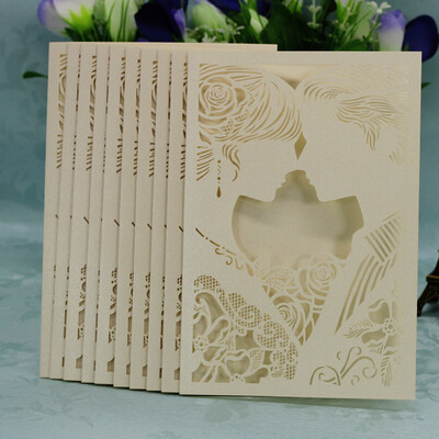 

Siaonvr 20PC Delicate Carved Romantic Wedding Party Invitation Card Envelope