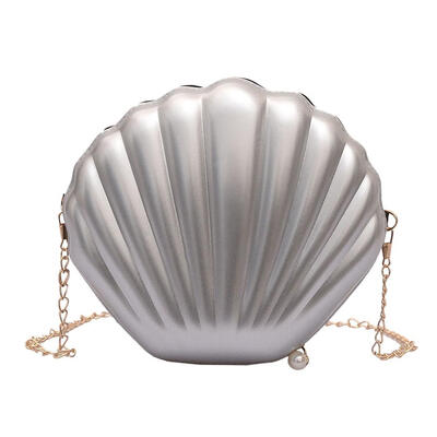 

Chain Shoulder Solid Color Handbags Women Shell Small PVC Crossbody Bags