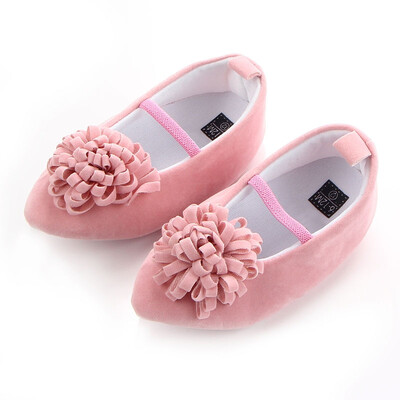 

Soft Soled Non-slip Footwear Crib Lace-up Shoes Pointed Stamens Cute Shoes Baby Girls Bow Leather Frist Walkers