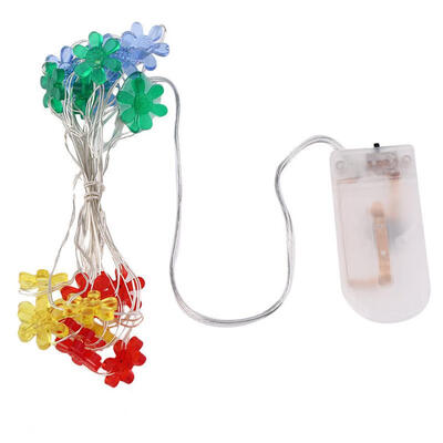 

2M 20LED Sun Flower Shape Button Battery Power LED String Light Party