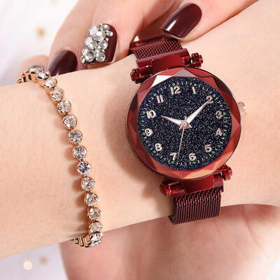 

Luxury Luminous Women Watches Starry Sky Magnetic Female Wristwatch Numerical Rhinestone Clock relogio feminino montre femme