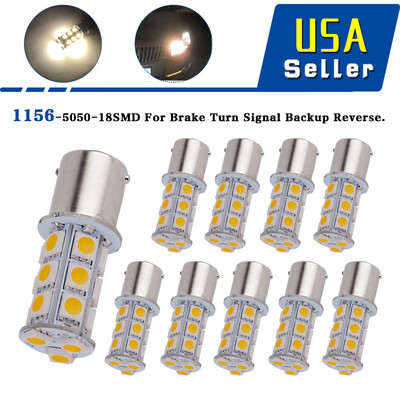 

20 X Warm White1156 BA15S 18SMD Back Up LED Interior Light Bulbs 1073 1141 4300K