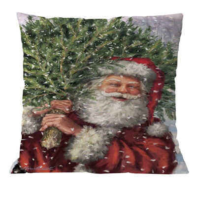 

Tailored Cotton Linen Christmas Pillow Case Sofa Car Throw Cushion Cover Home Decor