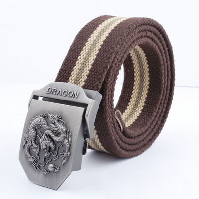 

Chinese style Men Belt Automatic buckle men casual dragon Belt Men thickening Canvas Belt Outdoor Men tidal current cowboys Belt