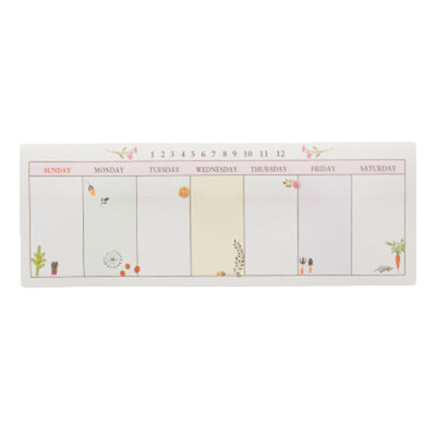 

Kawaii Weekly Plan Paper Scrapbooking Stickers Sticky Note Stationery School Supplies Memo Pad Notebook
