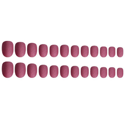 

24pcs Fake Nails Tips in 12 Different Sizes Natural Short False Nails Tips Full Cover for Nail Salons & DIY Nail Art Tool