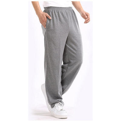 

Mens Causal Cotton Pants Loose-fitting Knit Sports Pants