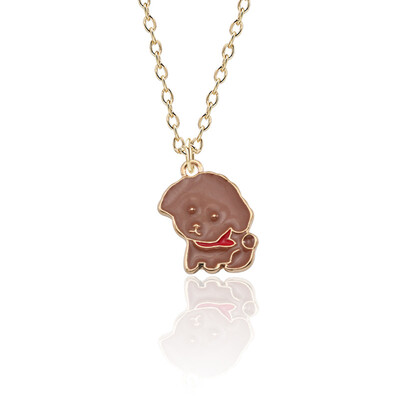 

Dripping Oil Husky Dog Necklace Long Choker Mens Chain Gifts for Women Jewlery Animals Puppy Doggy Pendant