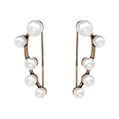 

AOTEMAN 2019 HOT metal flower pearl statement earrings for women Bohemia wedding party jewelry fashion earring Brincos wholesale