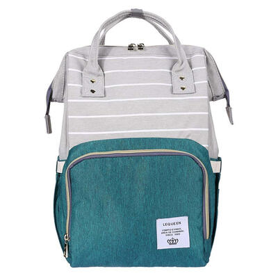 

Fashion Mummy Maternity Diaper Bags Large Capacity Stripe Travel Backpack