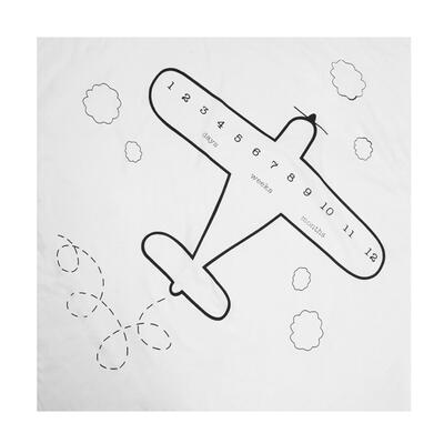 

Cute Baby Photography Prop Stroller Blanket Plane Print Soft Photo Swaddle