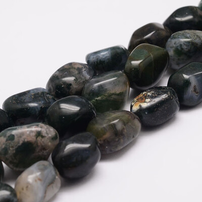 

Natural Moss Agate Bead Strands Nuggets 1825x1618x1216mm Hole 2mm about 2225pcsstrand 1575"