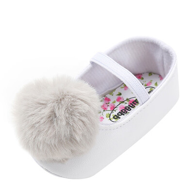 

Baby Girl Hair Ball Single Shoes Fashion Toddler First Walkers Kid Shoes