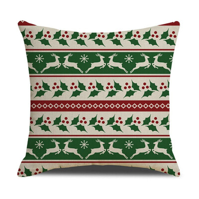 

Nordic Style Cushion Covers Deer Geometric Pillow Cases Linen Cotton Christmas Pillow Covers Home Bedroom Sofa Decoration