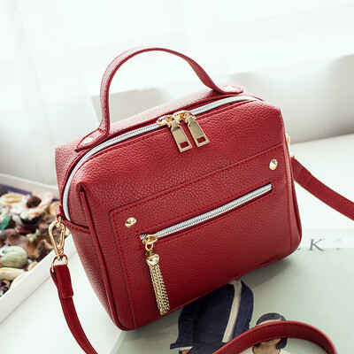 

2017 New arrive Women Top-handle Bag High Quality PU Leather Small Women Messenger Bag Girls Shoulder Bag Fashion Women Bags