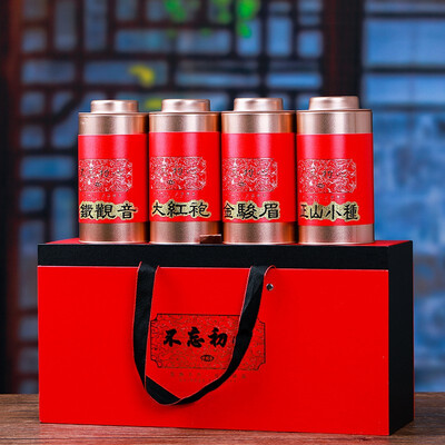 

Jinjunmei Zhengshan small kind of black tea Wuyishan Dahongpao Anxi Tieguanyin tea gift box canned