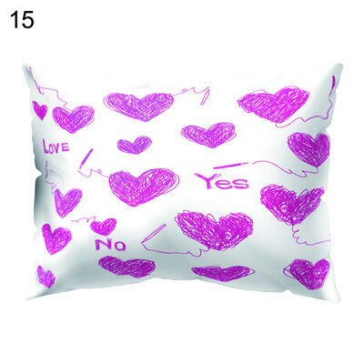 

Romantic Love Heart Pillow Cover Cushion Case Home Car Sofa Bedroom Hotel Decor