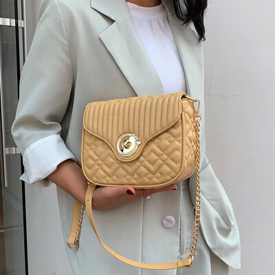 

High-end bag handbags new 2019 fashion embroidery chain bag summer small fresh wild ins Messenger bag