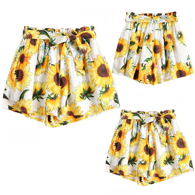 

Tailored Women Fashion Sexy Plus Floral Print Paper Bag Belted Shorts Shorts