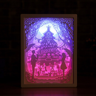 

Siaonvr Battery Powered 3D Paper Sculpture Light And Shadow Decoration Birthday Gift