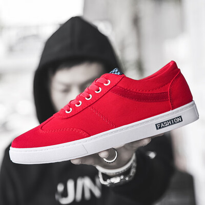 

2019 new summer mens shoes trend Korean version of mens tide shoes summer canvas casual shoes small white shoes shoes