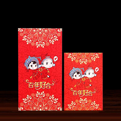 

New Hot Chinese Brocade Red Pocket Phoenix Dragon Pattern Cloth Jade Plate Fringed Red Envelopes Chinese Year Wedding Bride Gifts