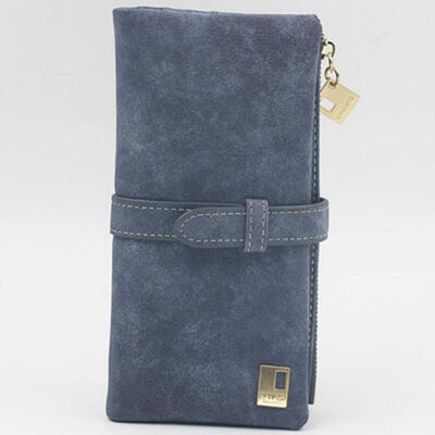 

Women Long Section Fashion Wild Simple Wallet Zipper Hasp Long Section Matte Solid Coin Purse
