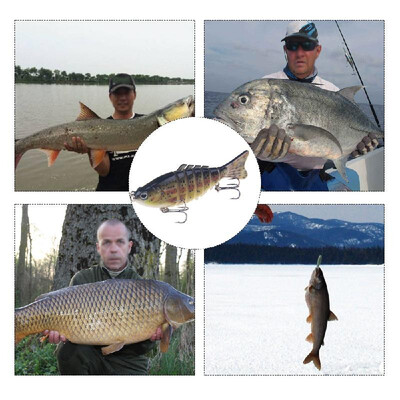 

100mm Fishing Lures Articulated Bionic Bait 7 Segment Simulation Hard Fish Lures Double Hooks Artificial Attractive Baits Fishing