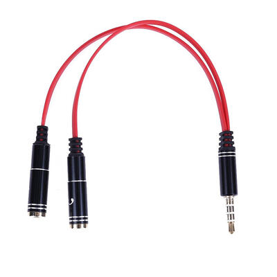 

35mm Stereo Audio Male to 2 Female Headphone Mic Y Splitter Cable Adapter