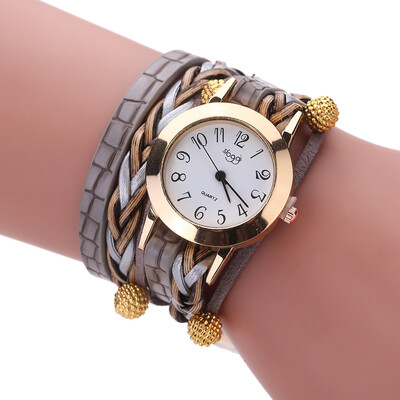 

New Golden Lychee Pendant Braided Bracelet Watch