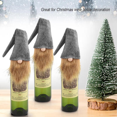 

Christmas Table DecorNon-Woven Wine Bottle Cover Christmas Party Dinner Table Decoration Ornaments GiftsWine Cover