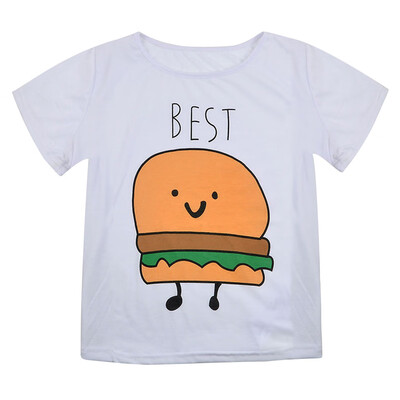 

Best Friends Short Sleeve Crop Sports Top Casual Summer T-Shirt