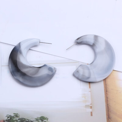 

New Fashion Beige Color Leopard Print Acrylic Acetic Acid Sheet Geometric Circle Square Star Heart Long Drop Earrings for Women